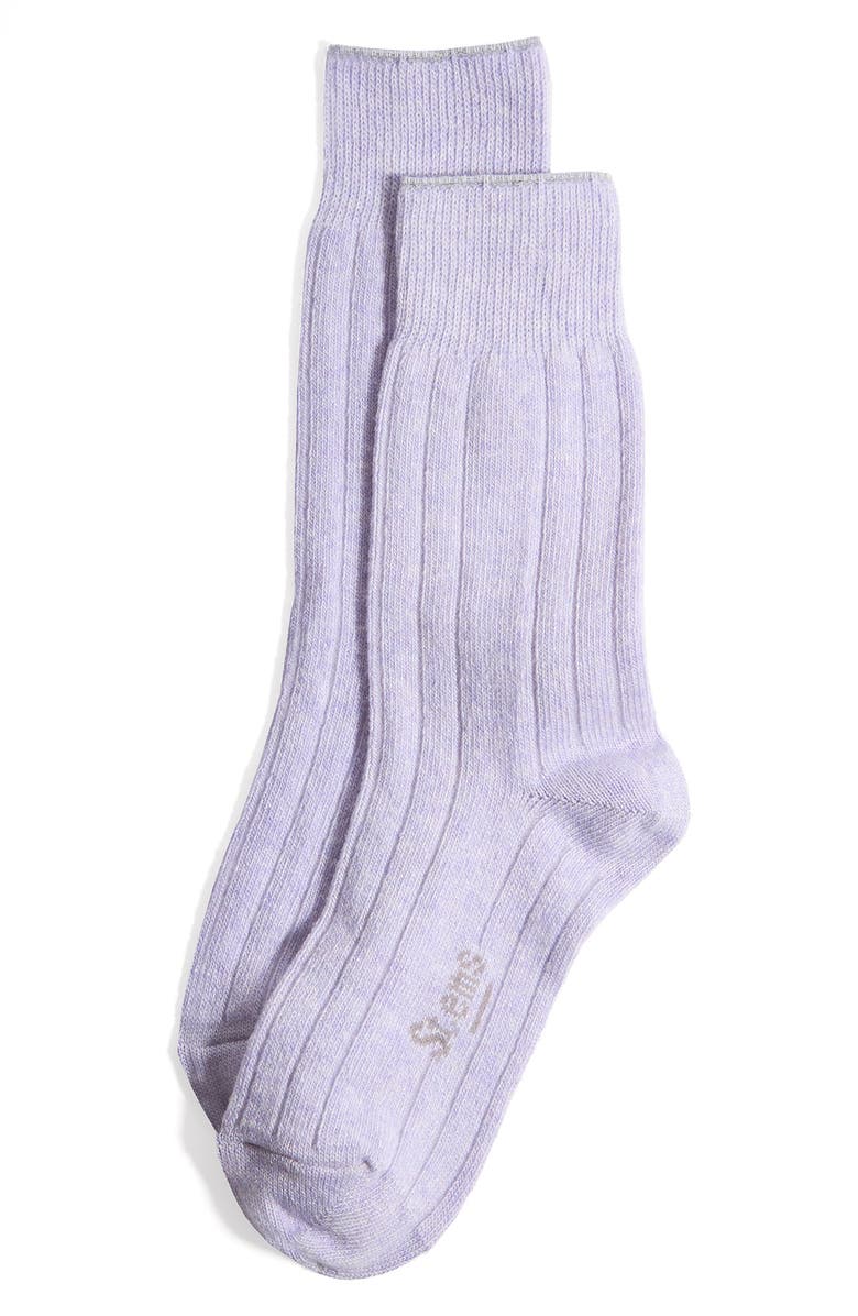 Stems Luxe Merino Wool Blend Crew Socks, Main, color, Periwinkle