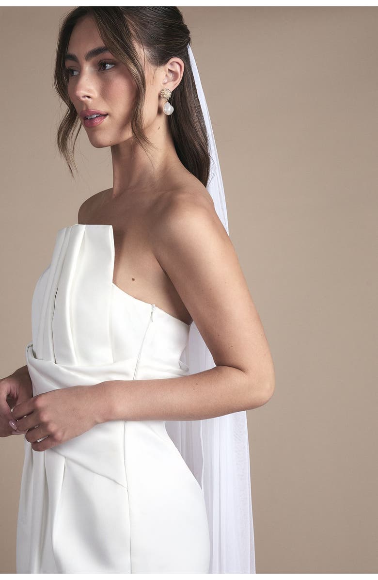 Coast Strapless Bow Wedding Maxi Dress, Alternate, color, White