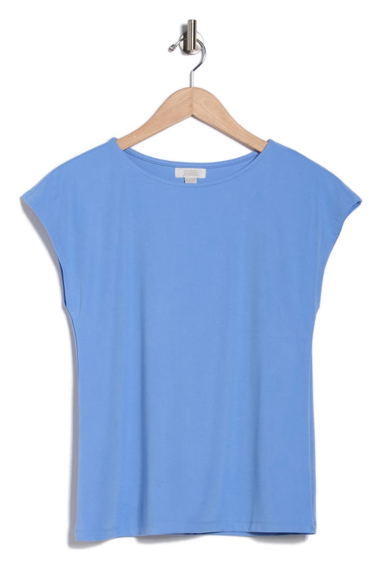 Cap Sleeve Modal Blend T-Shirt, Alternate, color, BLUE CORNFLOWER