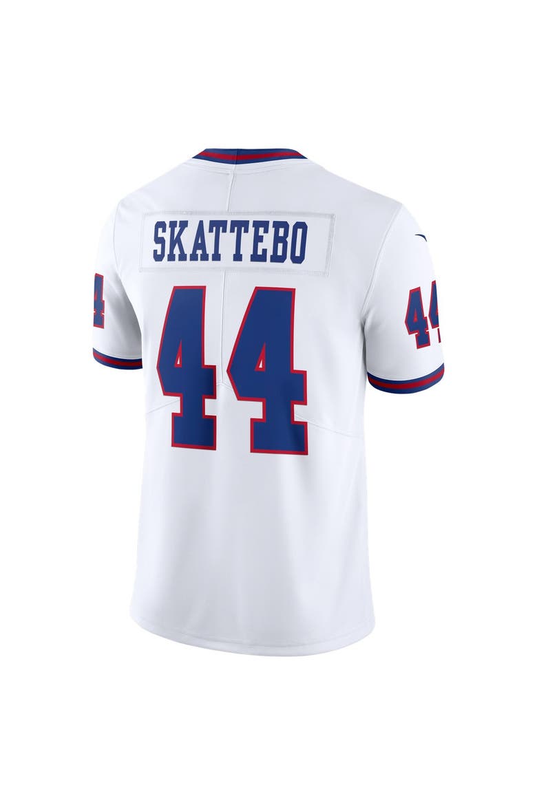 Men's Nike Cam Skattebo White New York Giants Vintage White Vapor Untouchable Stitched Limited Jersey, Alternate, color, White