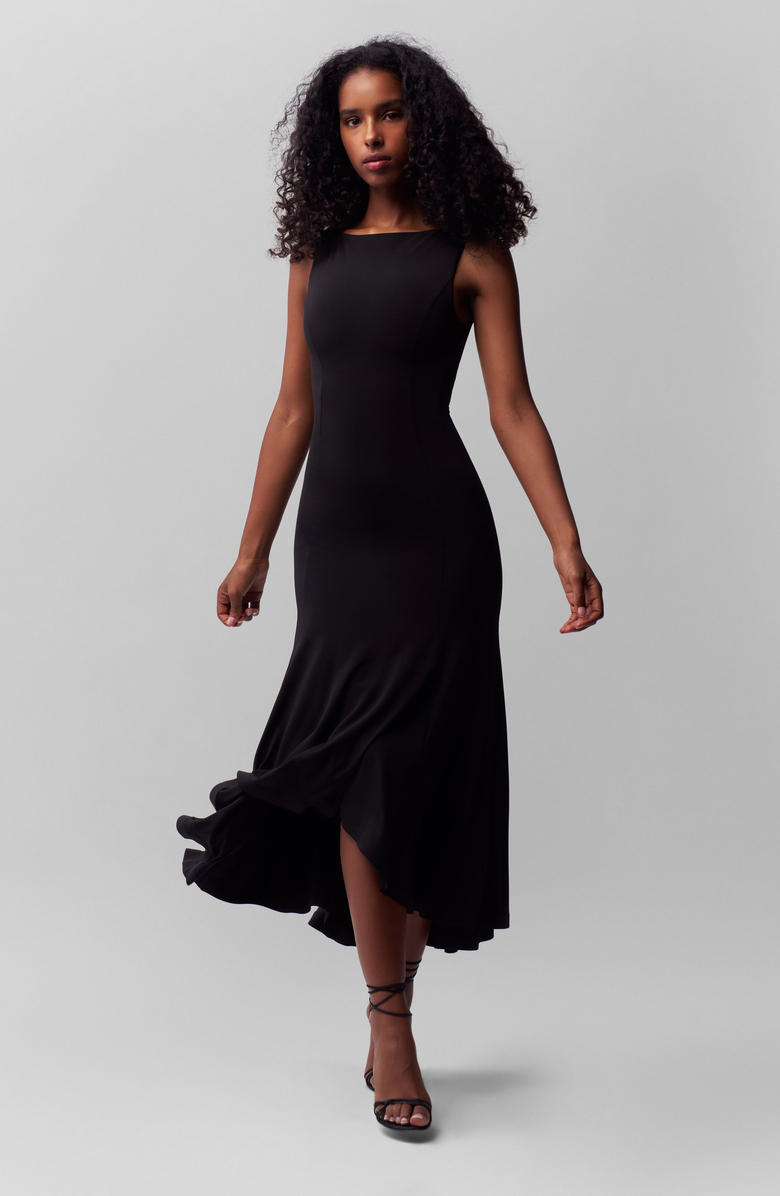 Guizio Daye Midi Dress, Alternate, color, Black