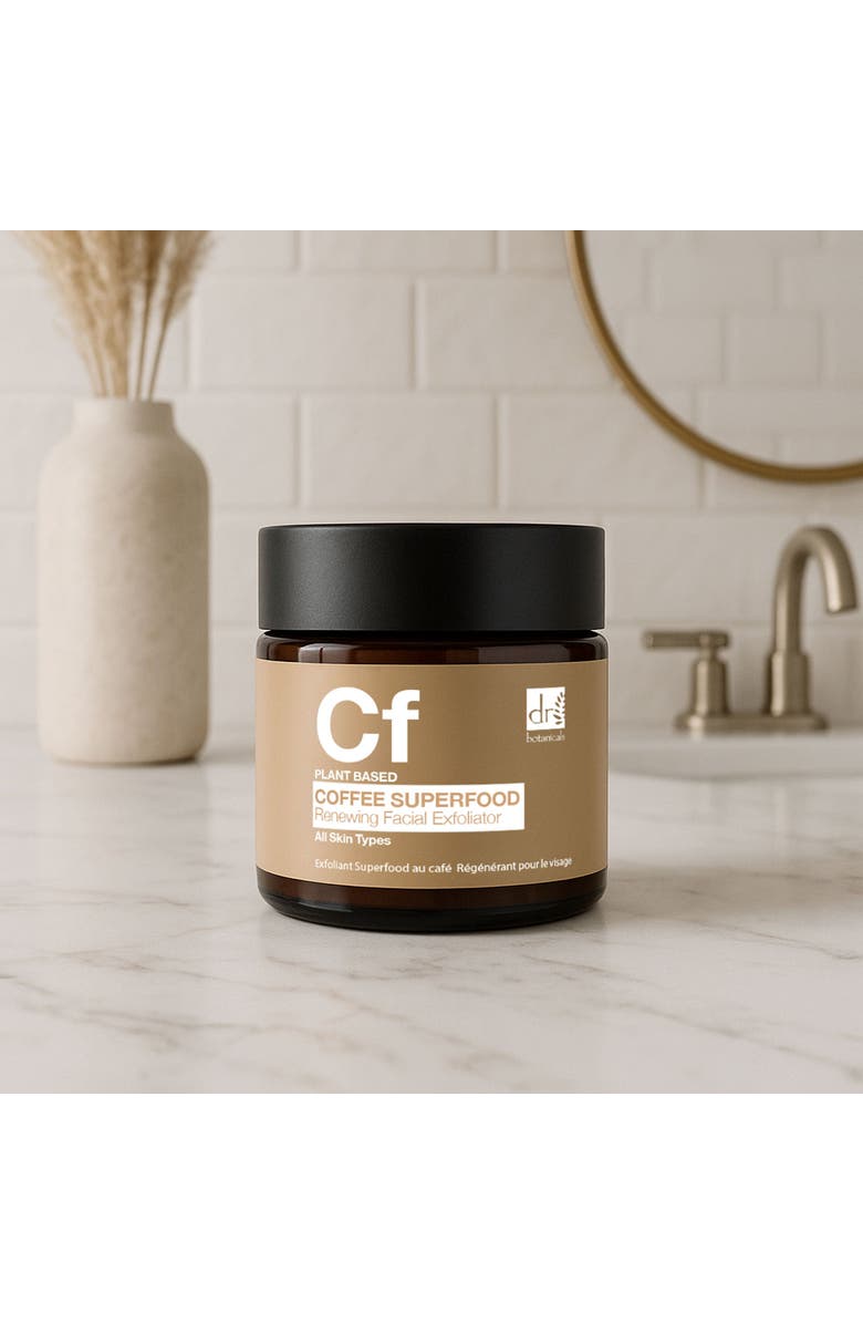 DR BOTANICALS Coffee Superfood Renewing Facial Exfoliator 60ml, Alternate, color, White