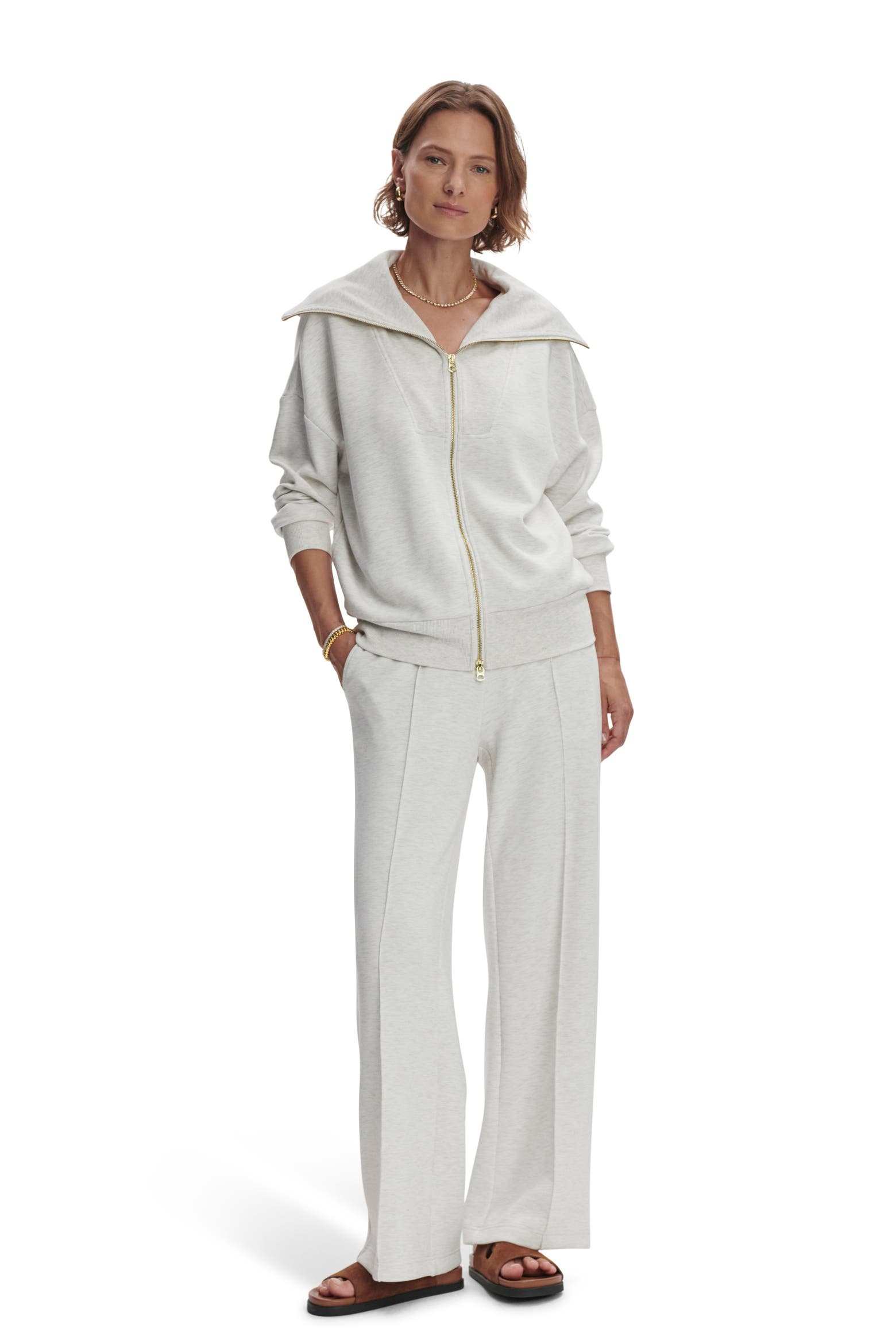 Halley Style Varley Halley DoubleSoft® Zip-Up Sweatshirt (Women) | Nordstromrack