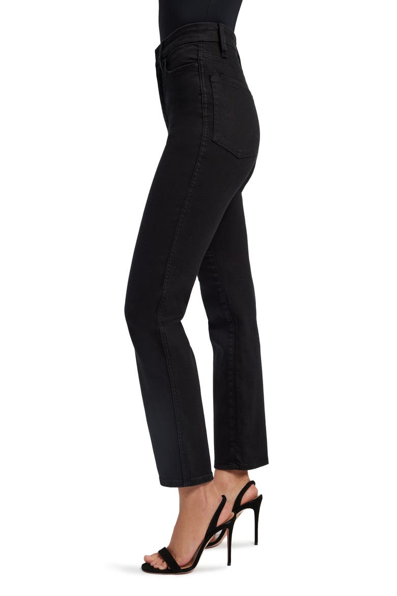 Good Curve Never Fade High Waist Straight Leg Jeans, Alternate, color, BLACK001