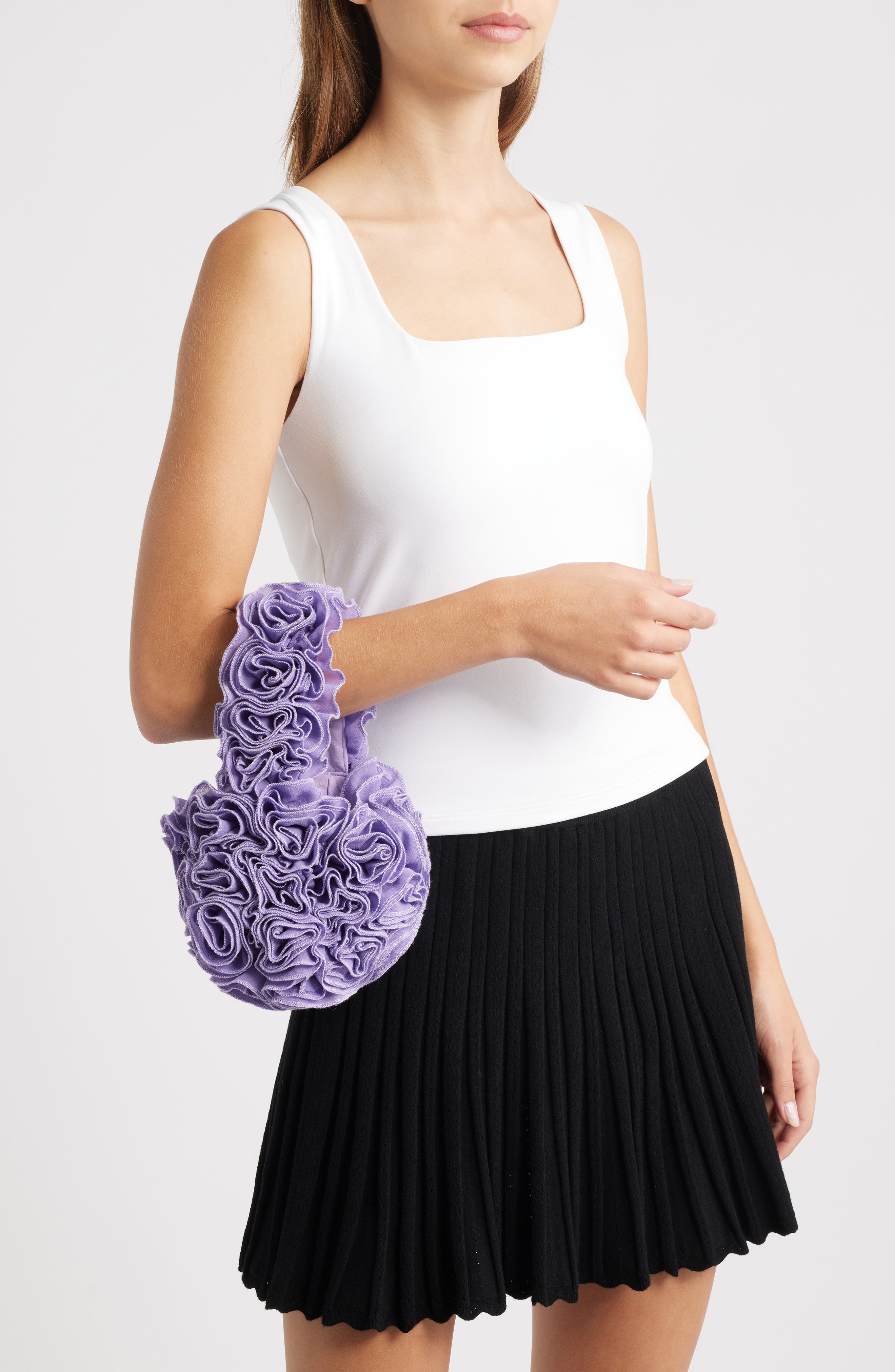 Roses Mini Handbag, Alternate, color, VIOLET