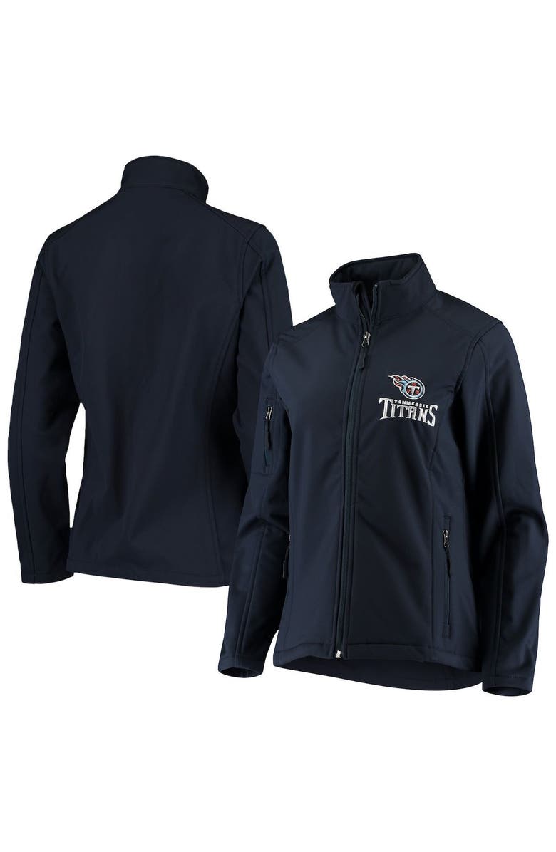 DUNBROOKE Women's Navy Tennessee Titans Full-Zip Sonoma Softshell Jacket, Alternate, color, Navy