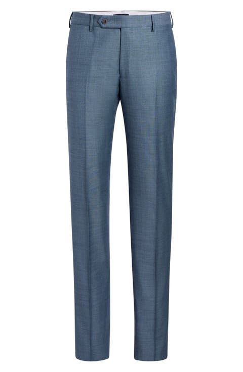 Parker Classic Wool Sharkskin Dress Pants