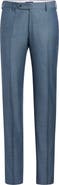 Zanella Parker Classic Wool Sharkskin Dress Pants