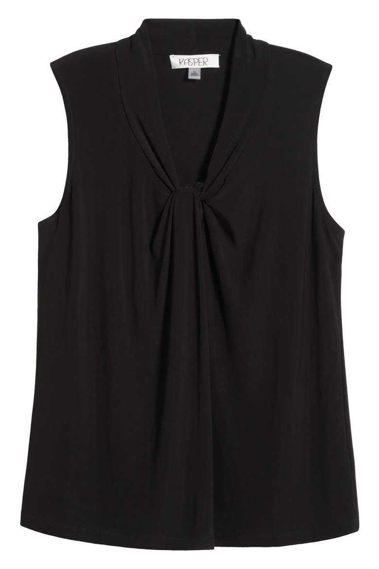 Twist Neck Sleeveless Top, Alternate, color, BLACK