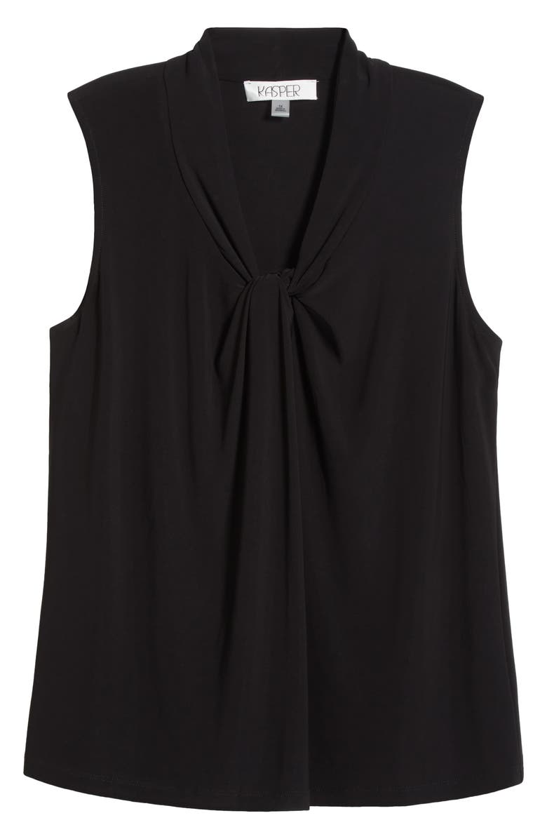 KASPER Twist Neck Sleeveless Top, Alternate, color, Black