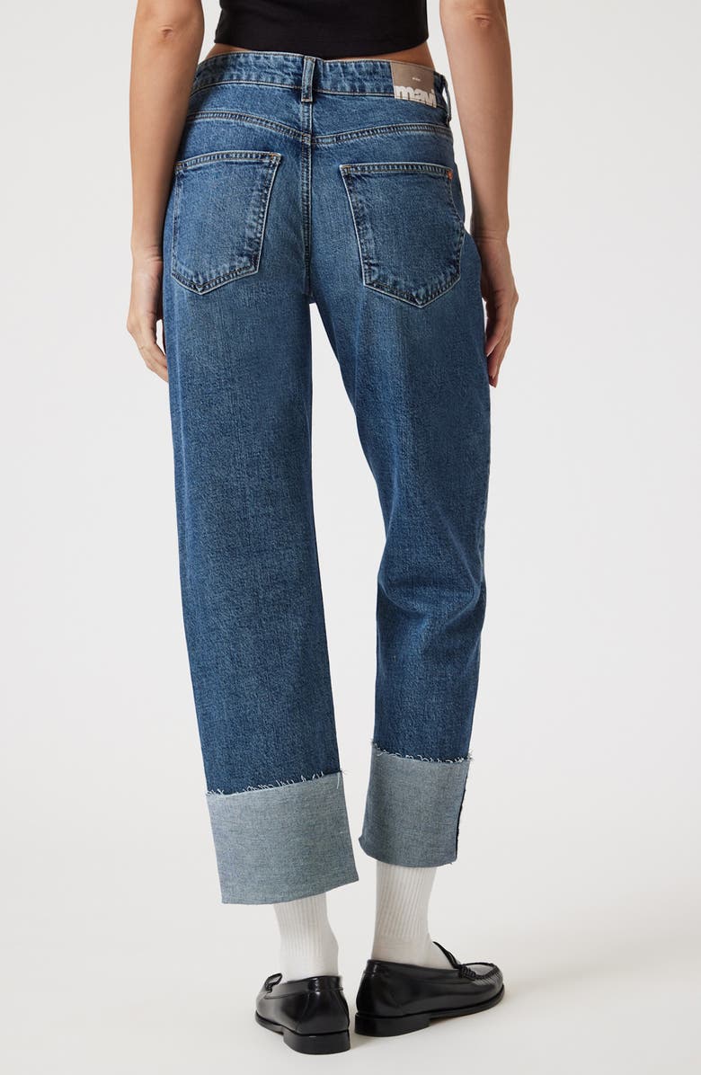 Mavi Jeans Savannah Cuff High Waist Raw Hem Wide Leg Jeans, Alternate, color, Shaded Classic Blue