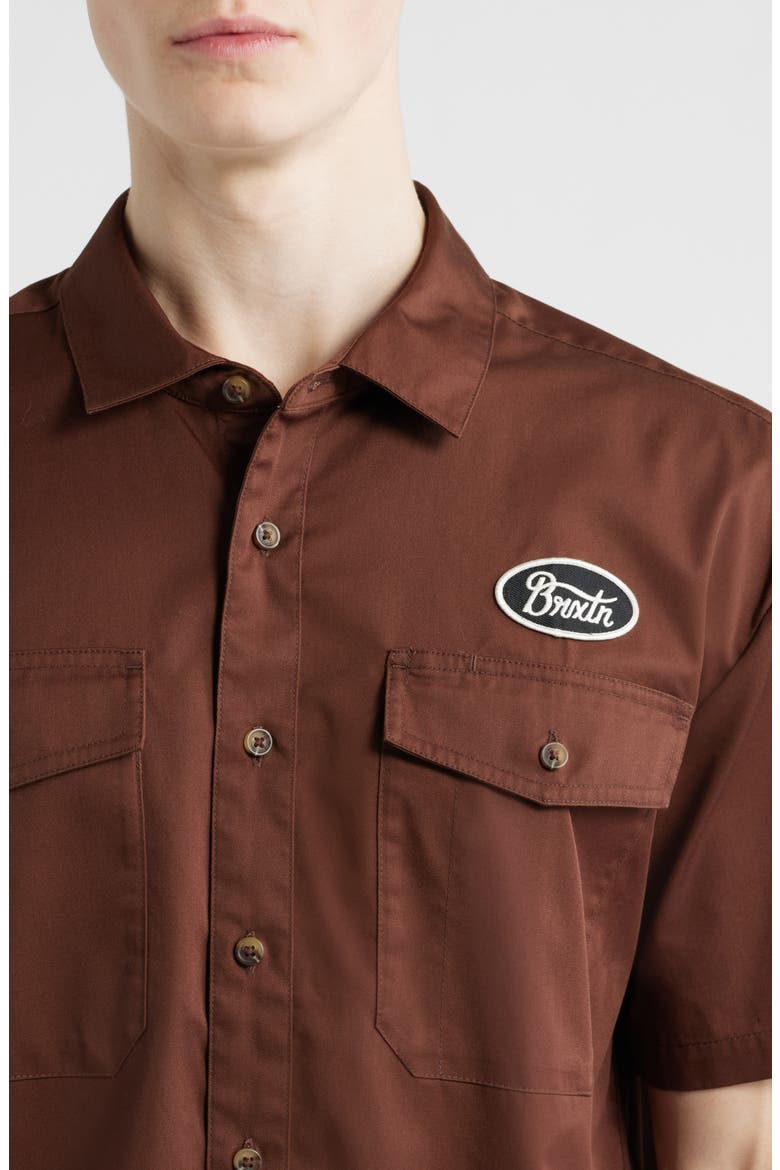 Builders Olson Button-Up Shirt, Alternate, color, CHOCOLATE