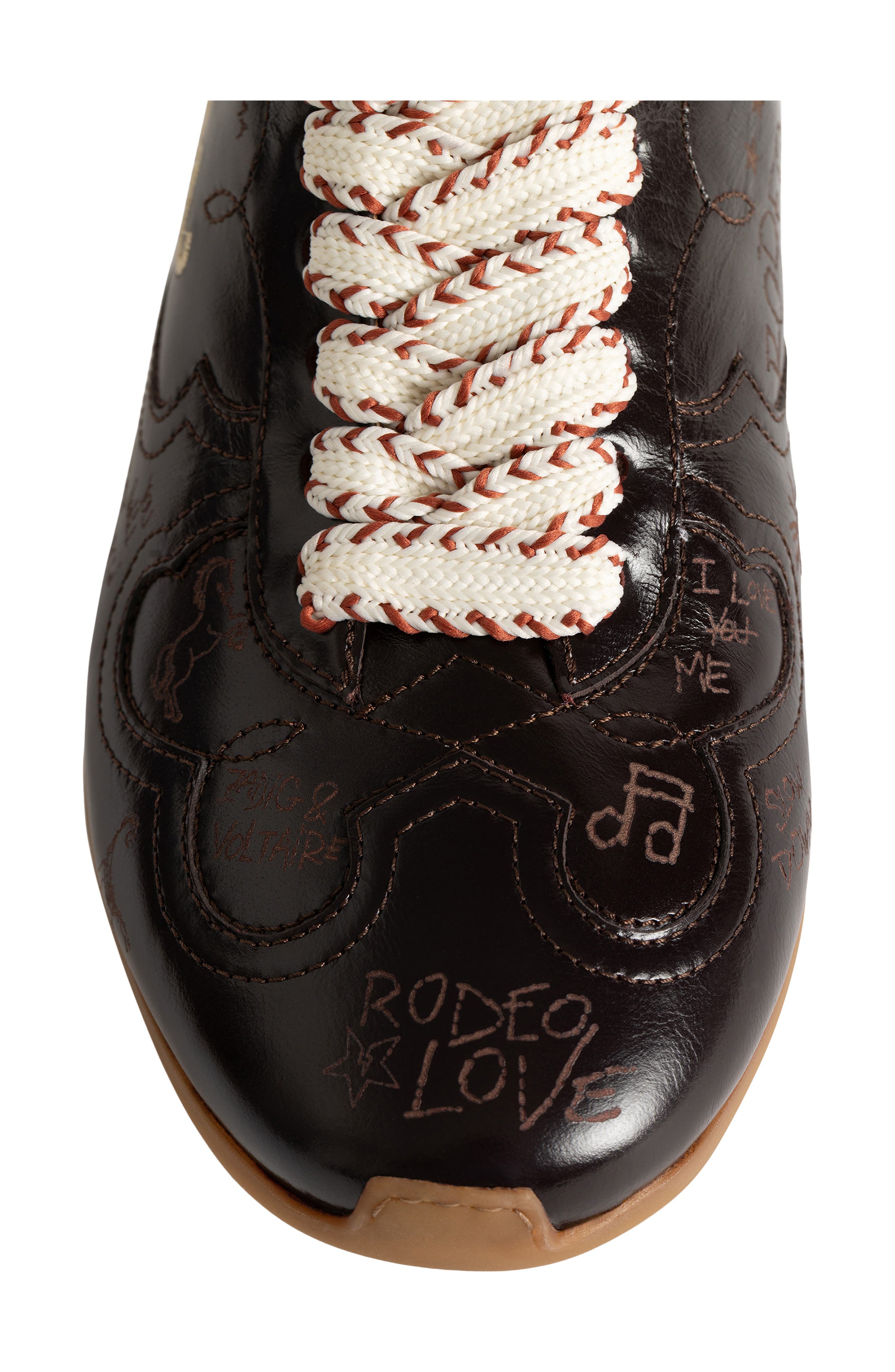 ZV Dance Leather High Top Sneaker, Alternate, color, BROWNIE