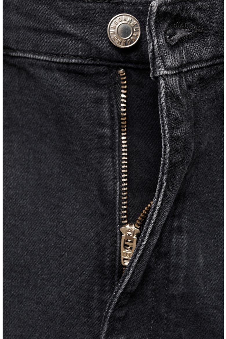 Claudia Waxed Crop Slim Fit Jeans, Alternate, color, BLACK DENIM