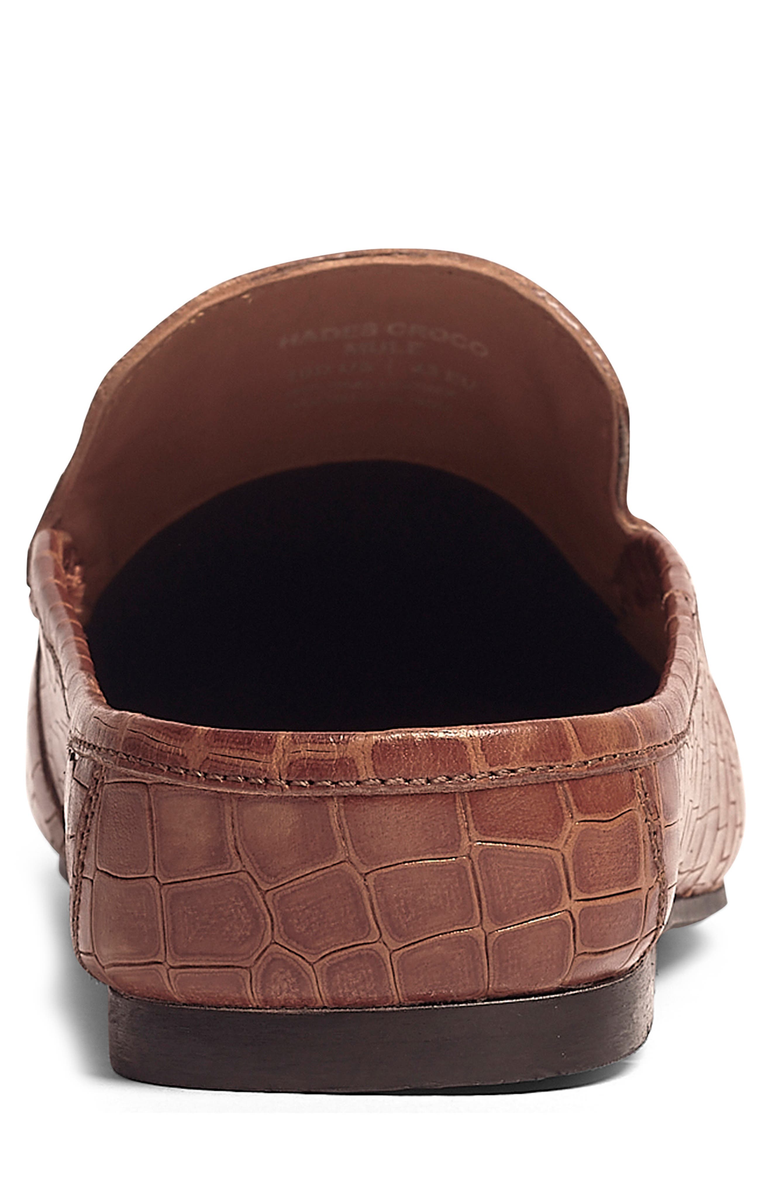CARLOS SANTANA Hades Croc Embossed Leather Mule, Alternate, color, Tan