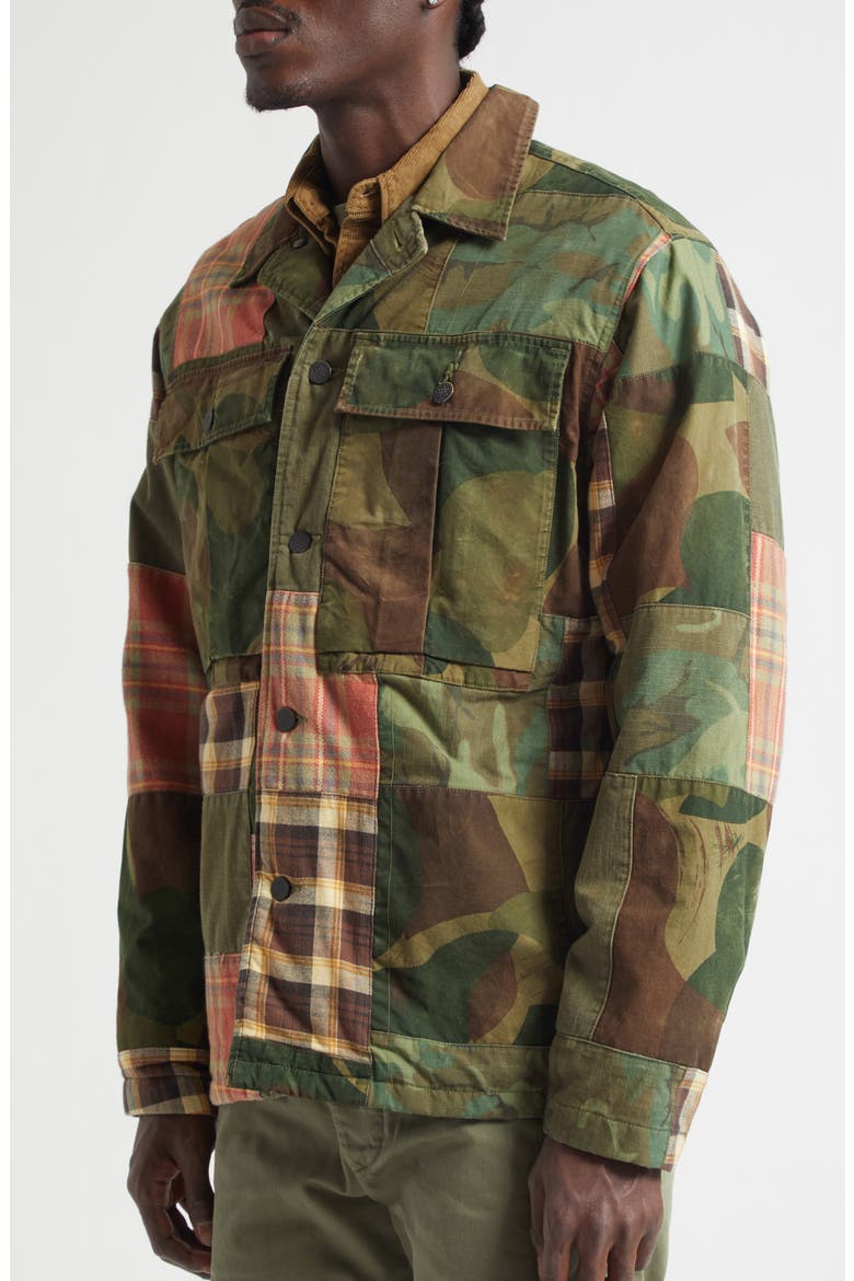 Padded Patchwork Overshirt (Limited Edition), Alternate, color, CAMO/ PLAID PATCHWORK