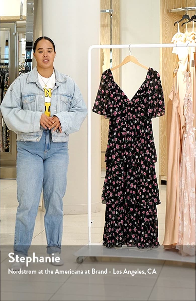 Floral Tiered Pleated Maxi Dress, sales video thumbnail