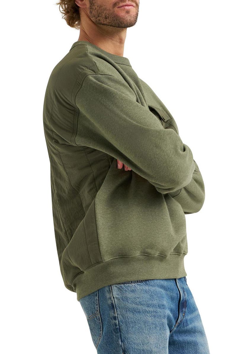 Lee Chest Pocket Crewneck Sweatshirt, Alternate, color, Oak Moss