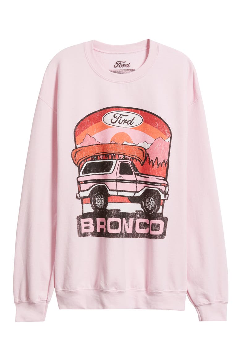 Bronco Graphic Sweatshirt, Alternate, color, PINK