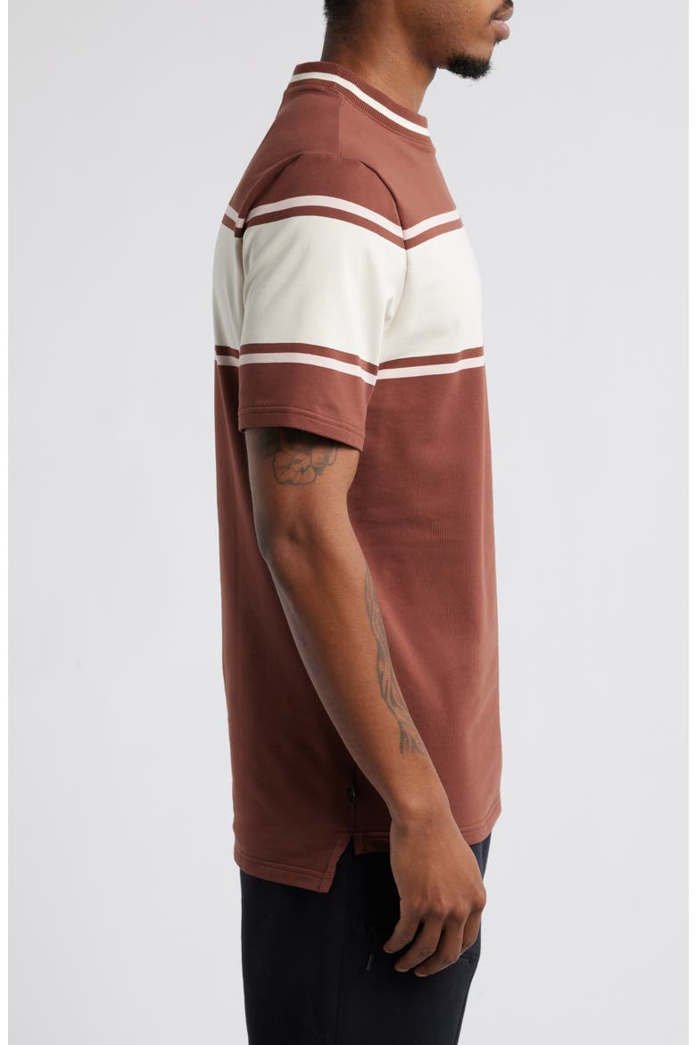 x The Brooklyn Circus Relaxed Stripe T-Shirt, Alternate, color, CHOCOTART