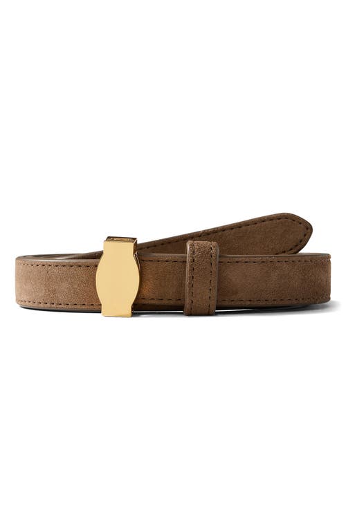 Veronica Beard Dash Suede Belt In Brown