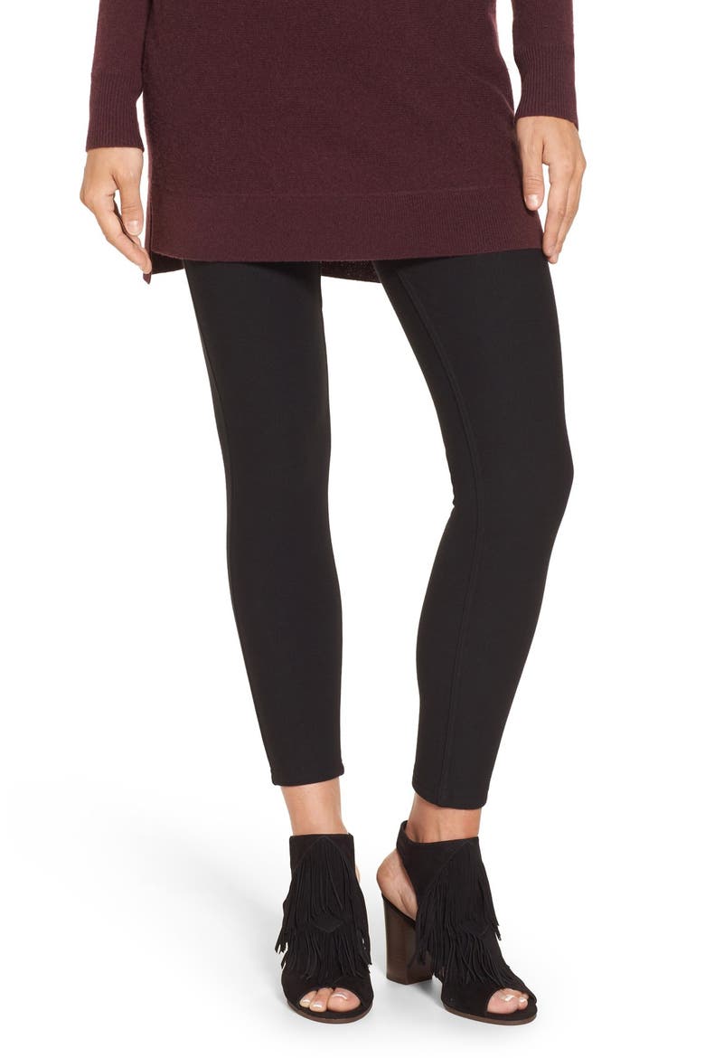Fleece Lined Leggings, Main, color, BLACK
