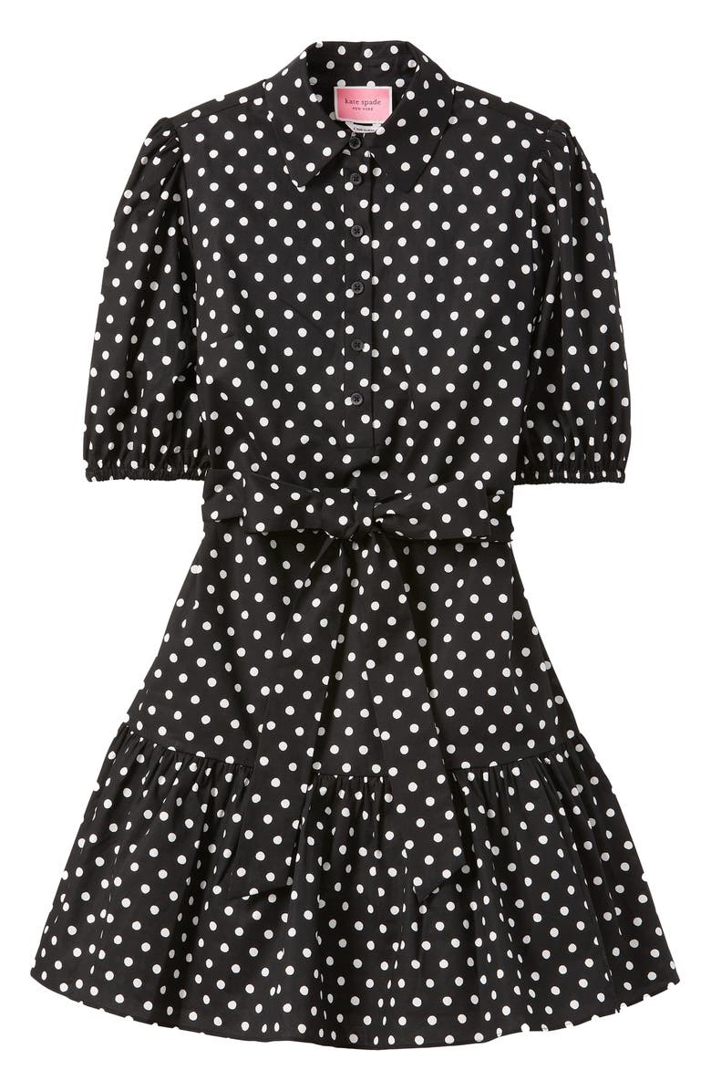 Kate Spade New York harmony dot shirtdress, Alternate, color, Black