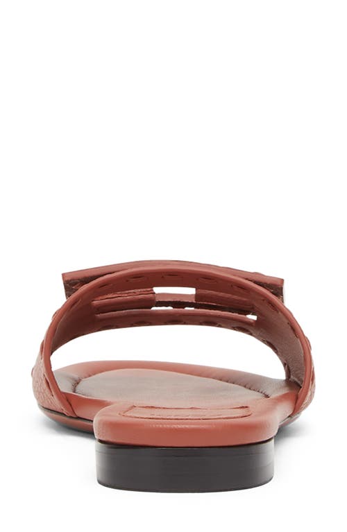 Fendi Ff Tube Medallion Flat Sandals In Sienna/sienna Sienna