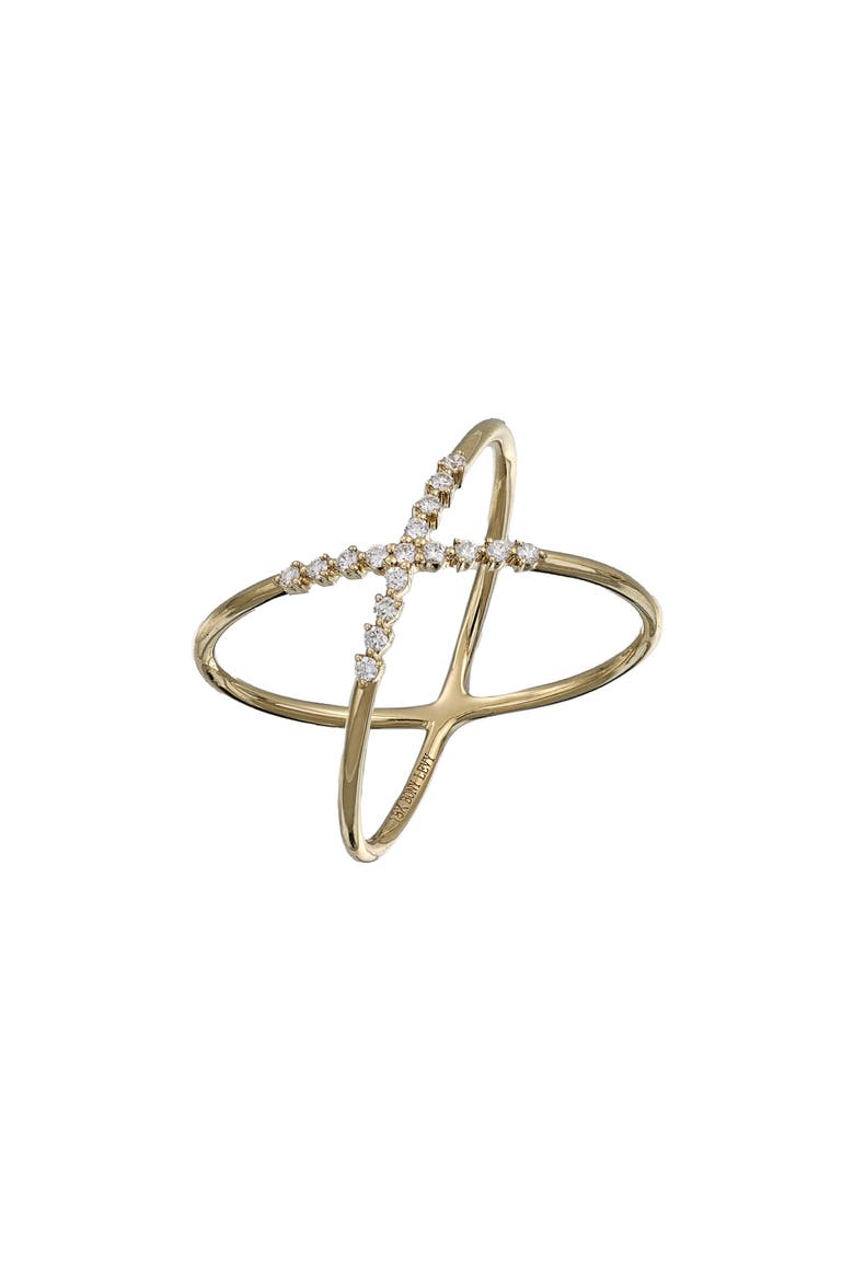 Audrey 18K Yellow Gold Diamond Crisscrossing Band Ring, Main, color, 18K YELLOW GOLD