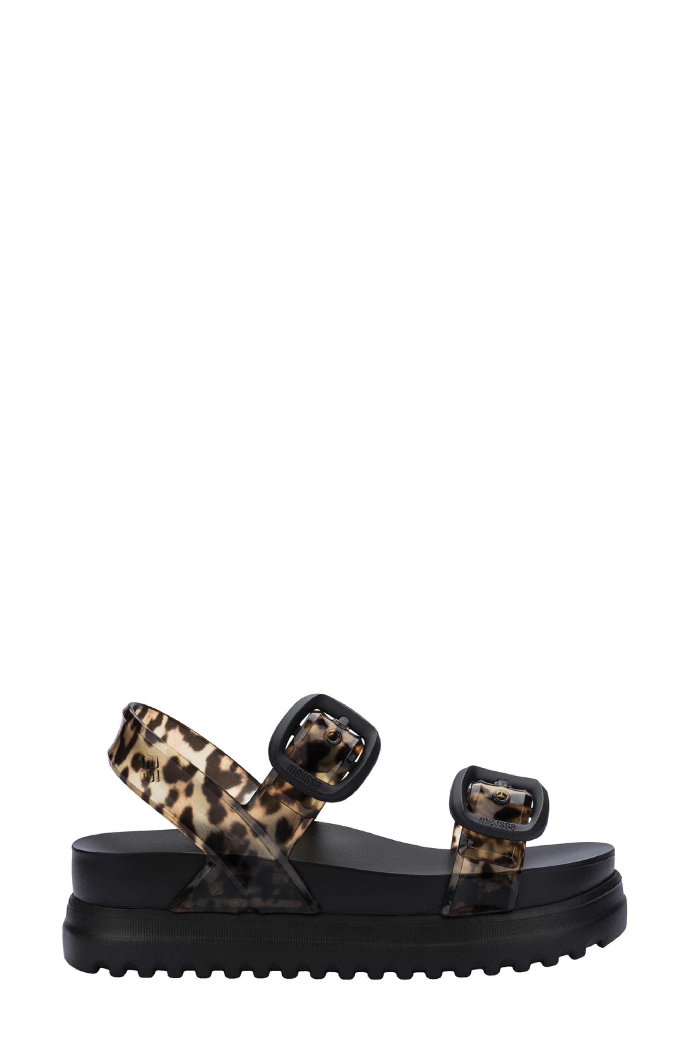 Cozy Platform Sandal, Alternate, color, BLACK/ BROWN