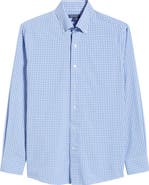 Peter Millar Bienville Tailored Fit Shadow Check Performance Poplin Button-Down Shirt
