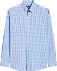 Peter Millar Bienville Tailored Fit Shadow Check Performance Poplin Button-Down Shirt