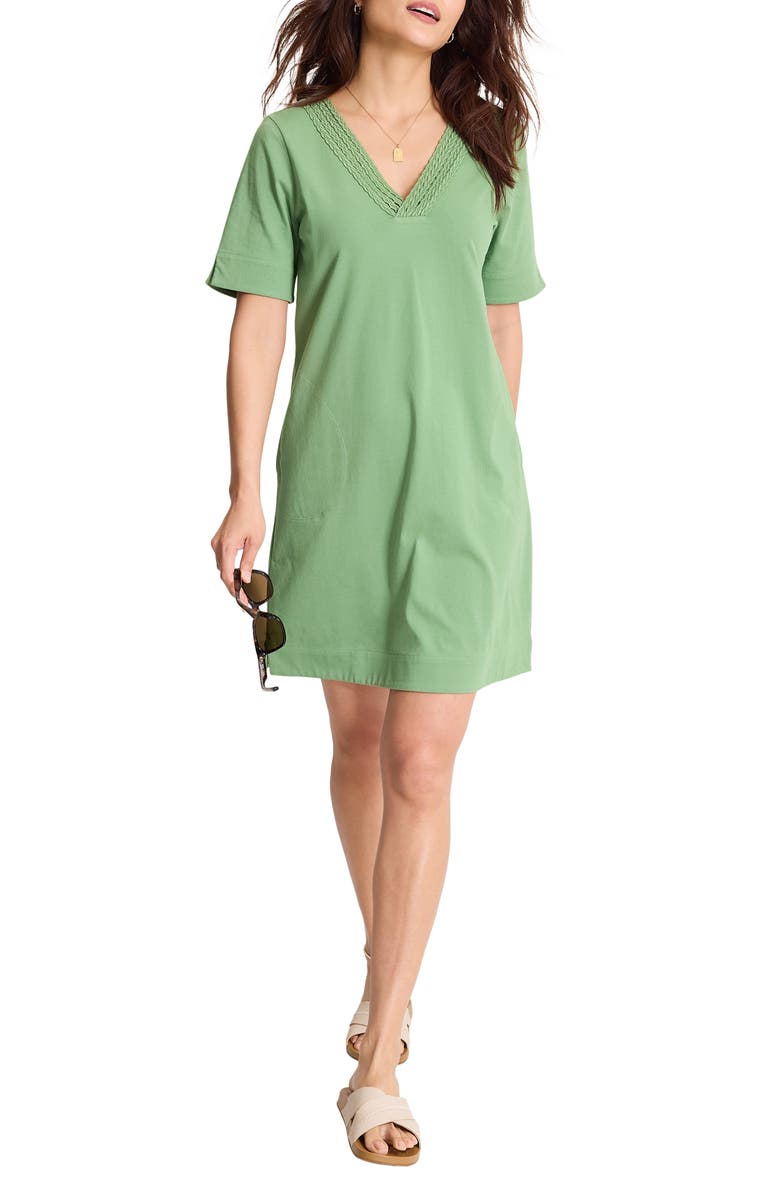 Tommy Bahama Island Scape Braided Trim Dress, Main, color, Natural Mint