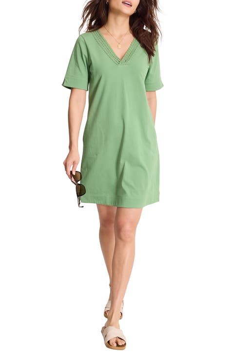 Island Scape Braided Trim Dress