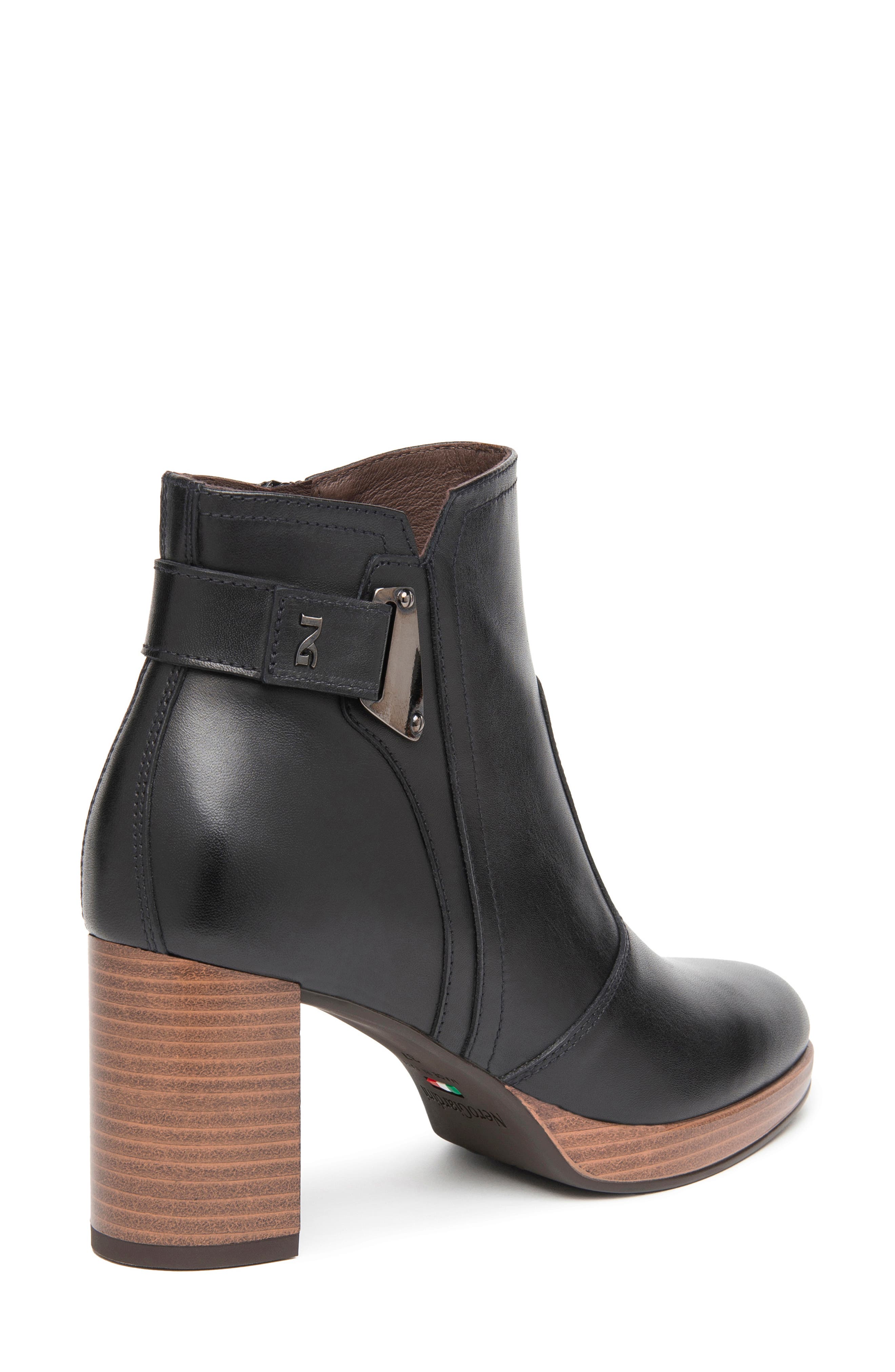 NeroGiardini Platform Bootie, Alternate, color, Black