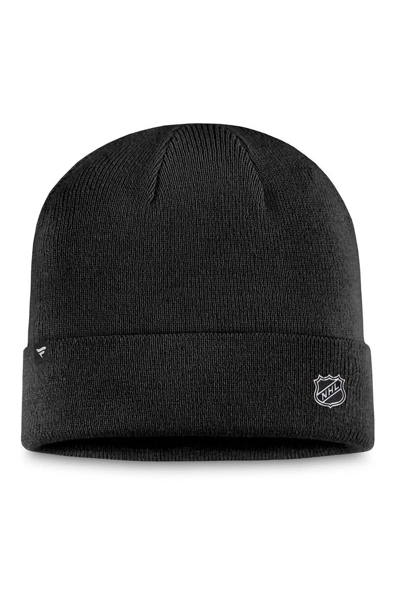 Men's Fanatics Branded  Black Anaheim Ducks Authentic Pro Cuffed Knit Hat, Alternate, color, Black