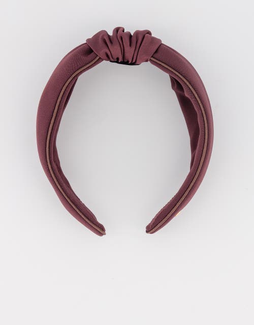 Alexandre De Paris Douceur Satin Headband In Brown