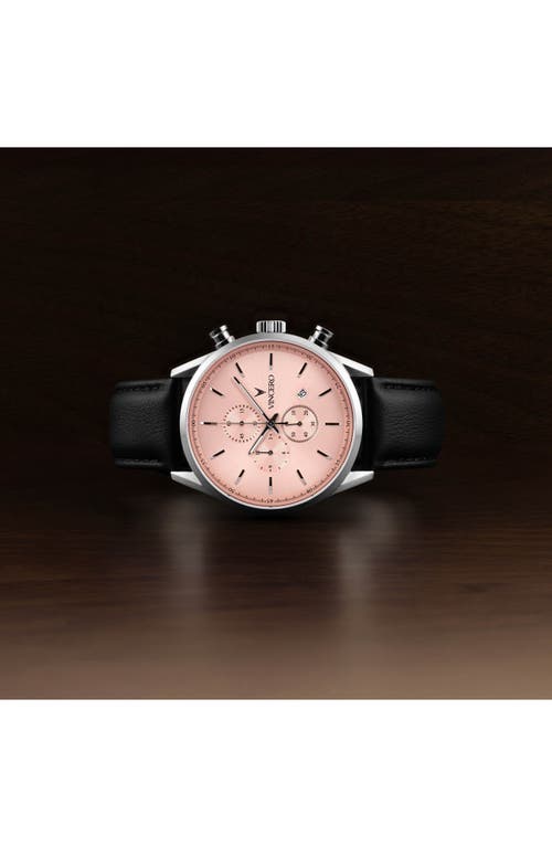 Vincero The Chrono S2 Salmon Leather Strap Watch, 43mm In Salmon