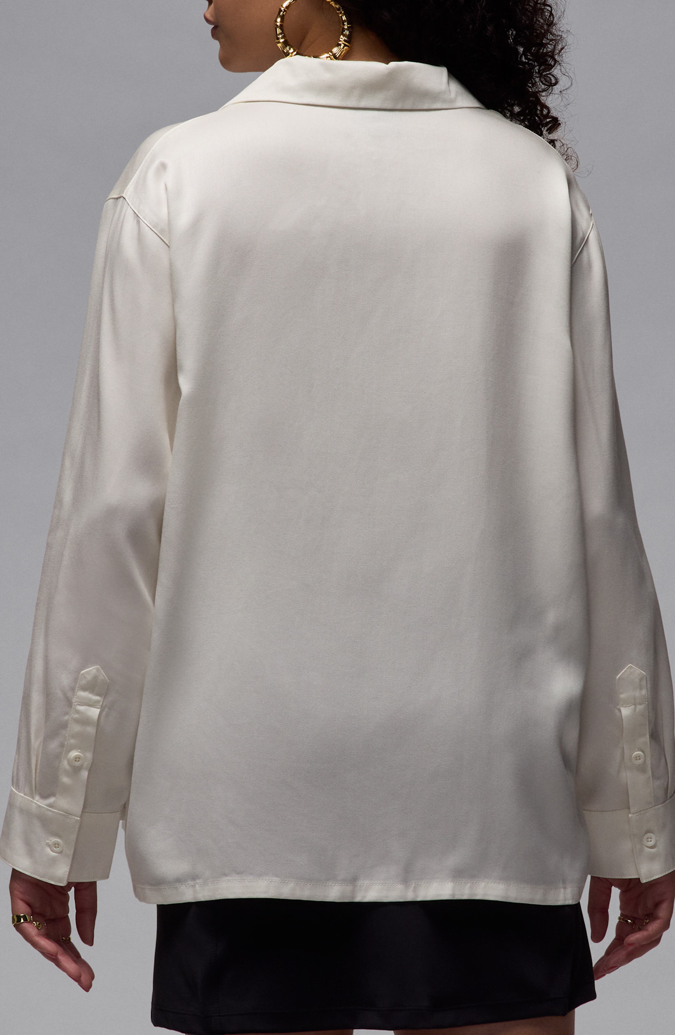 Long Sleeve Woven Button-Up Top - image 2