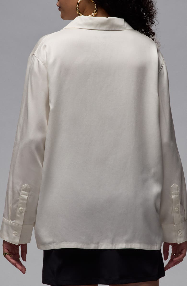 Nike Long Sleeve Woven Button-Up Top, Alternate, color, 133 Sail