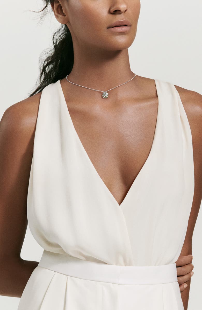 David Yurman Cable Wrap Pendant Necklace with Diamonds, Alternate, color, 