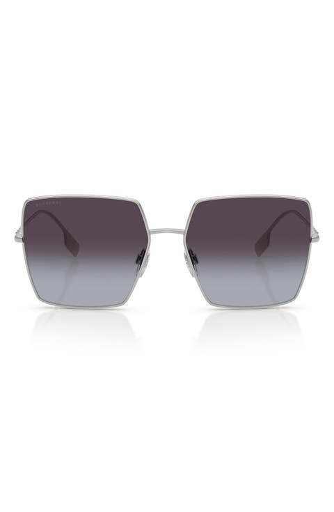 58mm Gradient Square Sunglasses