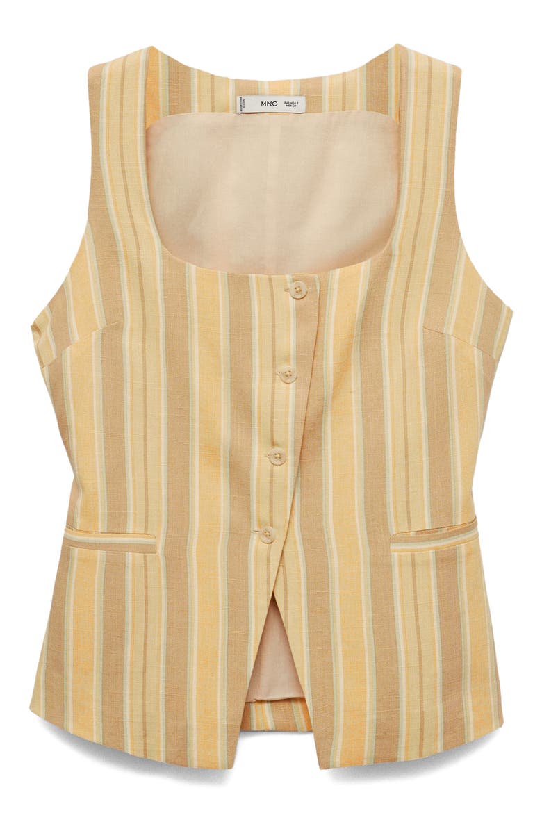 Stripe Square Neck Vest, Alternate, color, YELLOW