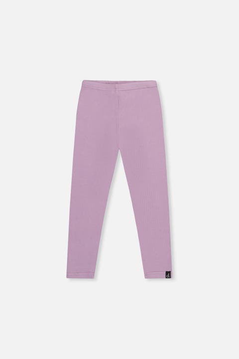 Rib Vertical Texture Elastic Waist Leggings