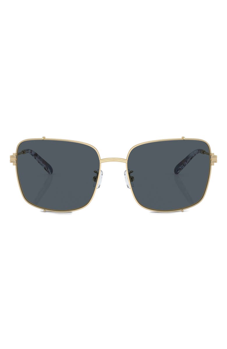 Tory Burch 56mm Rectangular Sunglasses, Alternate, color,