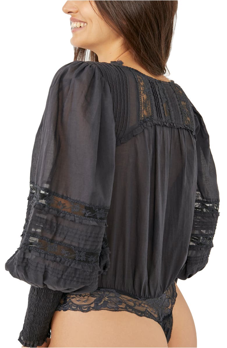 Free People The Eloise Smocked Bodysuit, Alternate, color,