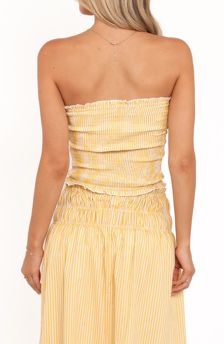 Petal & Pup Salome Stripe Smocked Cotton Tube Top, Alternate, color, Mango Stripe