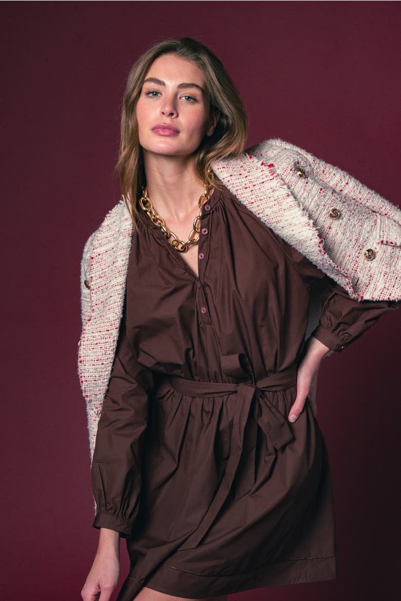 The Taryn Dress, Alternate, color, Burnt Umber