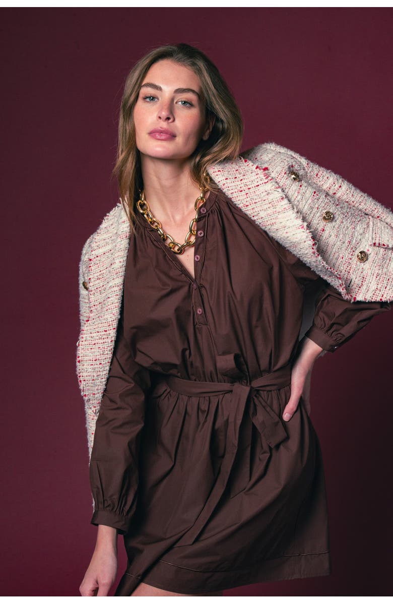 The Shirt by Rochelle Behrens The Taryn Dress, Alternate, color, Burnt Umber