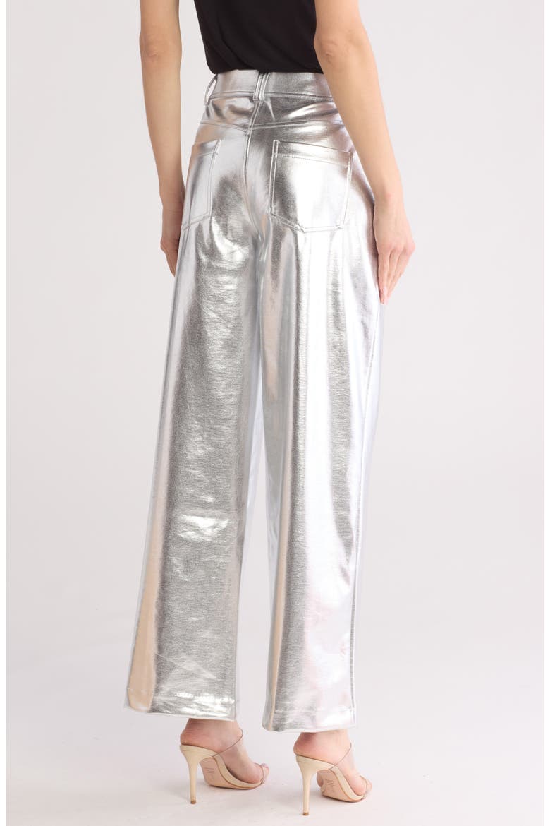 Kate Metallic Pants, Alternate, color, SILVER
